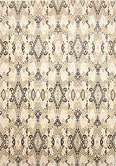 Indian Modern Grey Rectangle 10x14 ft Wool Carpet 21324