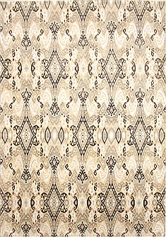 Indian Modern Grey Rectangle 10x14 ft Wool Carpet 21324