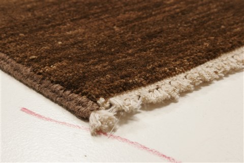 Modern Brown Hand Knotted 101 X 141 Area Rug 100-21327 Image 16
