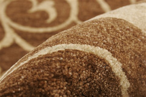 Modern Brown Hand Knotted 101 X 141 Area Rug 100-21327 Image 1