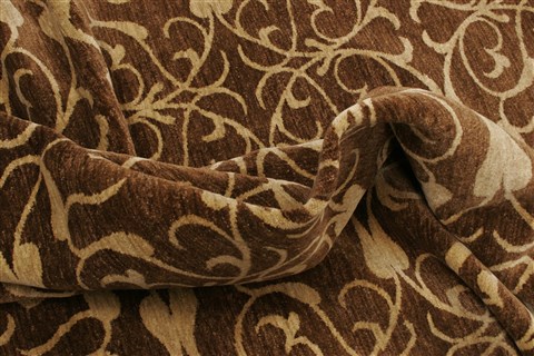 Modern Brown Hand Knotted 101 X 141 Area Rug 100-21327 Image 5