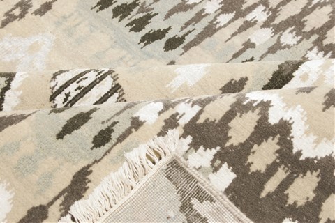 Modern Grey Runner Hand Knotted 41 X 100 Area Rug 250-21328 Image 8
