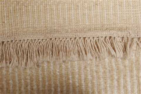 Modern Beige Hand Knotted 99 X 1311 Area Rug 250-21330 Image 7