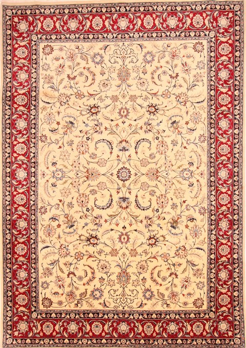 Nain White Hand Knotted 82 X 117  Area Rug 100-21332 Image 0