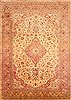 Kashan Beige Hand Knotted 88 X 126 Area Rug 100-21336 Thumb 0