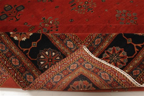 Gabbeh Red Hand Knotted 98 X 139 Area Rug 250-21345 Image 12