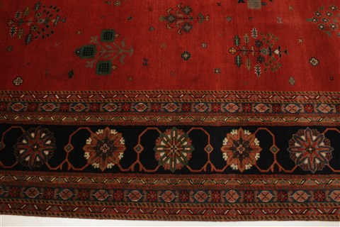 Gabbeh Red Hand Knotted 98 X 139 Area Rug 250-21345 Image 15