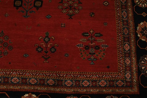 Gabbeh Red Hand Knotted 98 X 139 Area Rug 250-21345 Image 21