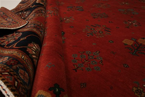 Gabbeh Red Hand Knotted 98 X 139 Area Rug 250-21345 Image 7