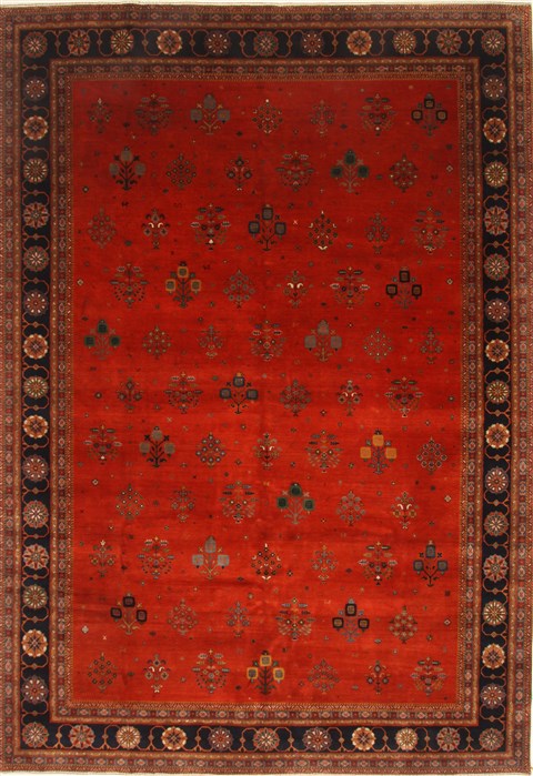 Gabbeh Red Hand Knotted 98 X 139 Area Rug 250-21345 Image 0