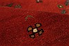 Gabbeh Red Hand Knotted 98 X 139 Area Rug 250-21345 Thumb 1