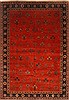 Gabbeh Red Hand Knotted 98 X 139  Area Rug 250-21345 Thumb 0