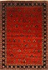 Gabbeh Red Hand Knotted 98 X 139 Area Rug 250-21345 Thumb 0