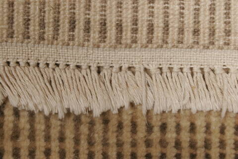 Modern Beige Hand Knotted 910 X 145  Area Rug 250-21349 Image 12