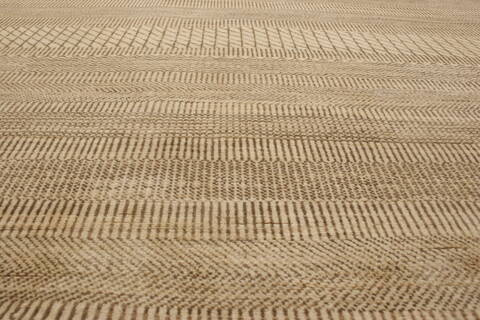 Modern Beige Hand Knotted 910 X 145  Area Rug 250-21349 Image 14
