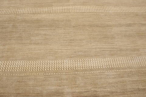 Modern Beige Hand Knotted 910 X 145  Area Rug 250-21349 Image 15