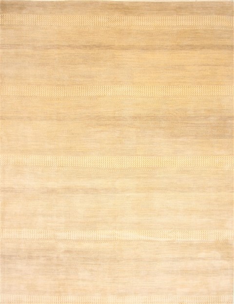 Modern Beige Hand Knotted 910 X 145  Area Rug 250-21349 Image 0