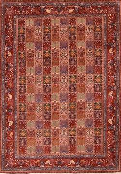 Persian Birjand Multicolor Rectangle 8x11 ft Wool Carpet 21352