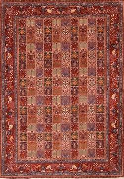 Persian Birjand Multicolor Rectangle 8x11 ft Wool Carpet 21352