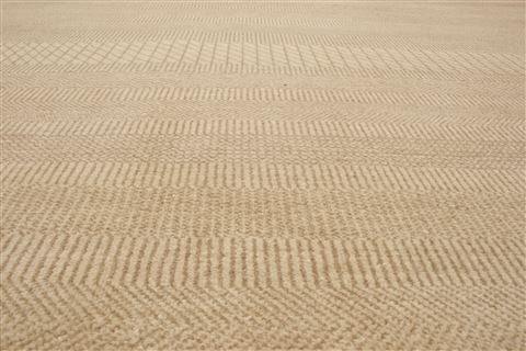 Modern Beige Hand Knotted 911 X 144 Area Rug 250-21353 Image 15