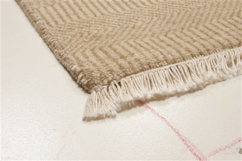 Modern Beige Hand Knotted 911 X 144 Area Rug 250-21353 Image 17