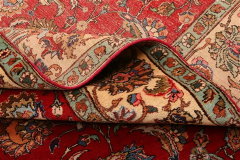 Tabriz Red Hand Knotted 811 X 121 Area Rug 100-21362 Image 16