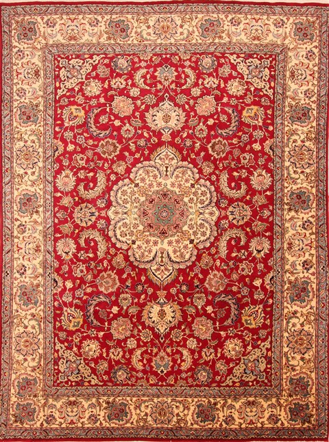 Tabriz Red Hand Knotted 811 X 121 Area Rug 100-21362 Image 0