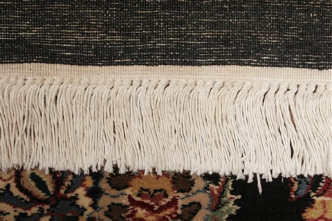 Pak-Persian Black Hand Knotted 100 X 139 Area Rug 250-21365 Image 12