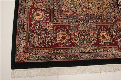 Pak-Persian Black Hand Knotted 100 X 139 Area Rug 250-21365 Image 19