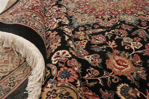 Pak-Persian Black Hand Knotted 100 X 139 Area Rug 250-21365 Image 6