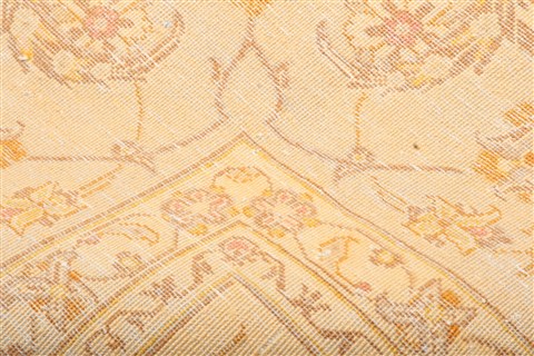 Kashan Yellow Hand Knotted 83 X 114 Area Rug 100-21366 Image 28