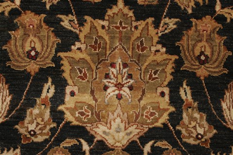 Kashan Black Hand Knotted 911 X 142  Area Rug 250-21369 Image 15