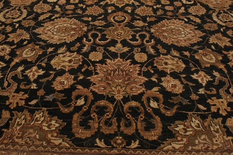 Kashan Black Hand Knotted 911 X 142  Area Rug 250-21369 Image 16