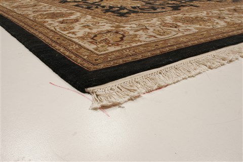 Kashan Black Hand Knotted 911 X 142  Area Rug 250-21369 Image 20