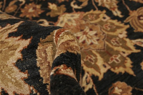 Kashan Black Hand Knotted 911 X 142  Area Rug 250-21369 Image 3