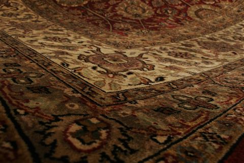 Tabriz Beige Hand Knotted 911 X 139 Area Rug 250-21370 Image 1