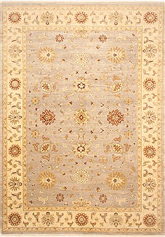 Indian Ziegler Grey Rectangle 10x14 ft Wool Carpet 21377