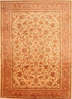 Sarouk Brown Hand Knotted 8'4" X 11'6"  Area Rug 100-21378
