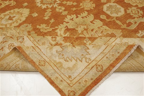 Oushak Brown Hand Knotted 100 X 139 Area Rug 250-21382 Image 12