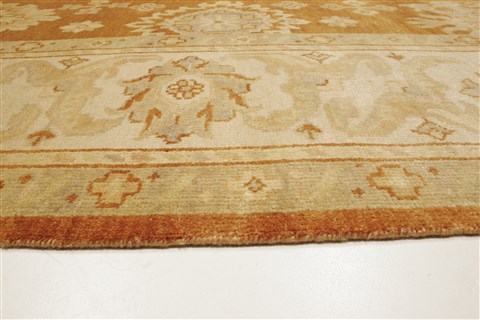Oushak Brown Hand Knotted 100 X 139 Area Rug 250-21382 Image 16