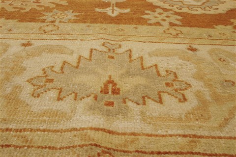 Oushak Brown Hand Knotted 100 X 139 Area Rug 250-21382 Image 17