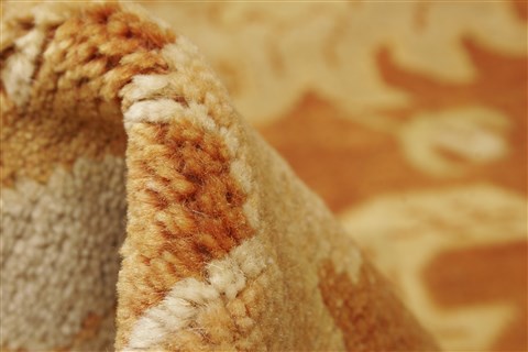 Oushak Brown Hand Knotted 100 X 139 Area Rug 250-21382 Image 1