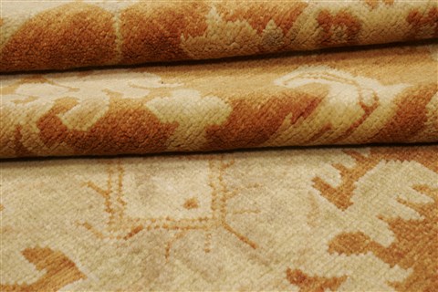 Oushak Brown Hand Knotted 100 X 139 Area Rug 250-21382 Image 9