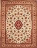 Kashan Beige Hand Knotted 85 X 97  Area Rug 100-21386 Thumb 0