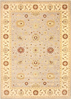 Zanjan Grey Hand Knotted 10'1" X 13'1"  Area Rug 250-21390