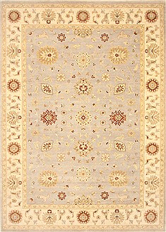 Zanjan Grey Hand Knotted 10'1" X 13'1"  Area Rug 250-21390