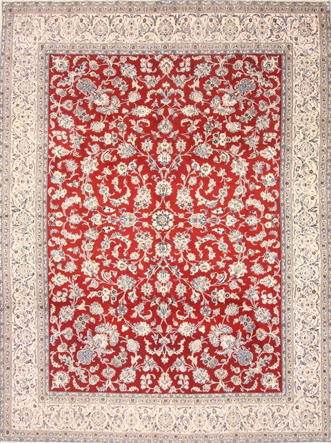 Nain Red Hand Knotted 910 X 130 Area Rug 250-21391 Image 0