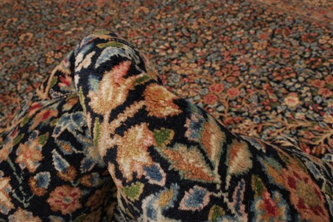 Kerman Blue Hand Knotted 911 X 131  Area Rug 250-21392 Image 3