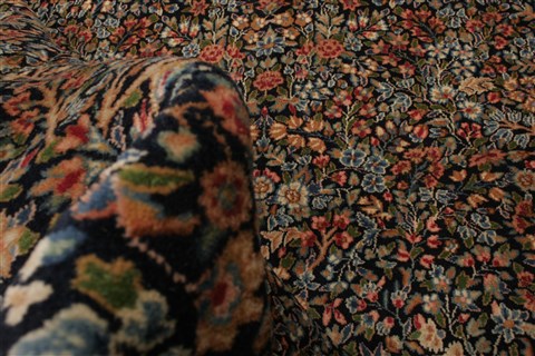 Kerman Blue Hand Knotted 911 X 131  Area Rug 250-21392 Image 4