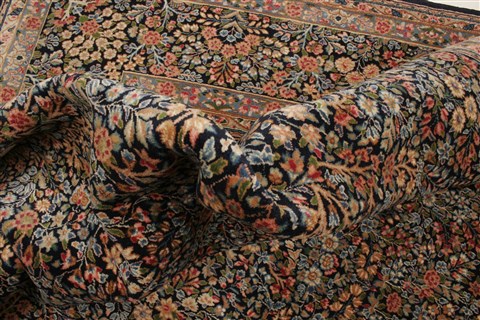 Kerman Blue Hand Knotted 911 X 131  Area Rug 250-21392 Image 7